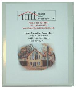 Front cover of inspection report