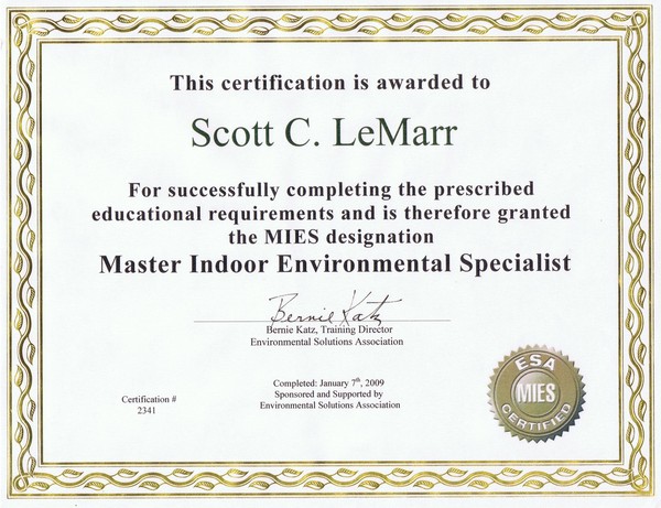MIES Certificate